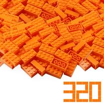 Blocos de construção Toy Feleph Classic 2x4 Bricks Orange 320 unidades Blocos de construção Toy Feleph Classic 2x4 Bricks Orange 320 unidades