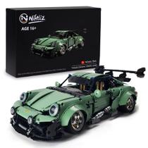 Blocos de construção Toy Nifeliz Pr 966 Sport Car MOC em escala 1:8