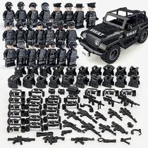 Blocos de construção Toy Wokex Military Black Special Police