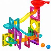 Blocos de Construir Magnéticos 47 Peças Brinquedo de Montar com Pista de Bolinhas Educativo Criativo para Crianças 3 Anos Blocos de Construir Magnéticos 47 Peças Brinquedo de Montar com Pista de Bolinhas Educativo Criativo para Crianças 3 Anos