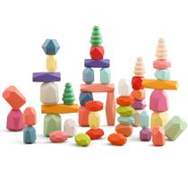 Blocos de empilhamento Stacking Rocks Toy OESSUF para crianças pequenas