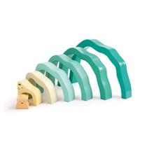 Blocos de Empilhar Hape Ursa Polar Ártico - Brinquedo Sensorial (24+ Meses)
