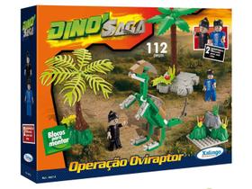 Blocos de Encaixe Dino Saga Operação Oviraptor Dinossauros - 112 peças - Xalingo