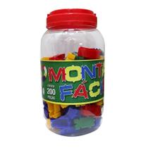 Blocos de Encaixe Monta Fácil 200 Peças Blocos de Encaixe Monta Fácil 200 Peças