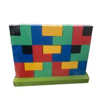 Blocos de Encaixe Vertical Tetris em MDF Brinquedo Educativo - TRALALA