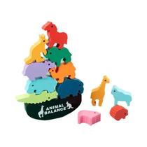 Blocos De Equilíbrio De Animais De Madeira Montessori Para Crianças, Jogo Educativo De Empilhamento