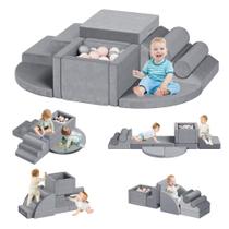 Blocos de escalada de espuma Smilesun para crianças de 1 a 3 anos com piscina de bolas Blocos de escalada de espuma Smilesun para crianças de 1 a 3 anos com piscina de bolas