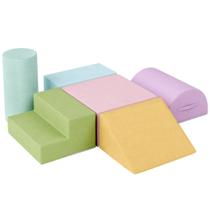 Blocos de escalada de espuma TOLEAD para meninas e crianças pequenas, 6 peças, rosa Blocos de escalada de espuma TOLEAD para meninas e crianças pequenas, 6 peças, rosa