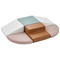 Blocos de Espuma Hoohtoot - Conjunto de 6 Peças com Revestimento de Couro PU para Crianças Pequenas Blocos de Espuma Hoohtoot - Conjunto de 6 Peças com Revestimento de Couro PU para Crianças Pequenas