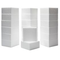 Blocos de espuma Juvale White Polystyrene Craft 10x10x5cm, pacote com 20