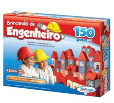 Blocos de Madeira Brincando de Engenheiro - 150 Peças - Xalingo Blocos de Madeira Brincando de Engenheiro - 150 Peças - Xalingo