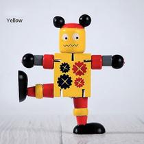 Blocos de madeira Puppets Robot Doll Building Block Sajy Funny Blocos de madeira Puppets Robot Doll Building Block Sajy Funny