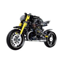 Blocos De Montagem De Motocicleta Clássica, Brinquedo De Blocos De Corrida Para Crianças E Adultos