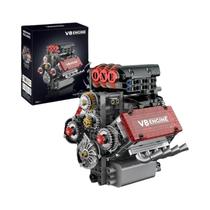 Blocos De Montagem Elétricos Para Meninos Adultos Com Motor V8, Peças Técnicas De Carro, Brinquedos Blocos De Montagem Elétricos Para Meninos Adultos Com Motor V8, Peças Técnicas De Carro, Brinquedos