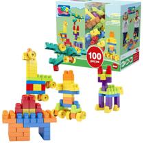 Blocos de Montar 100 Peças Mais Blocos IV Blocolândia Dismat Blocos de Montar 100 Peças Mais Blocos IV Blocolândia Dismat