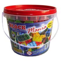 Blocos de Montar 104 Peças Brinquedo Educativo Infantil Block Mania