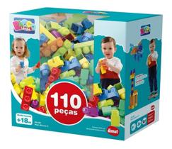 Blocos De Montar 110 Peças Grande Brinquedo Educativo Mk381