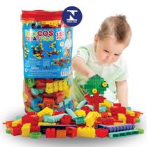 Blocos De Montar 120 Peças Brinquedo Educativos