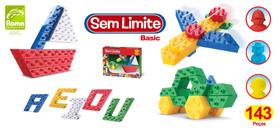 Blocos de Montar 143 Peças Sem Limite Basic 0551 Roma - Romajensen Blocos de Montar 143 Peças Sem Limite Basic 0551 Roma - Romajensen