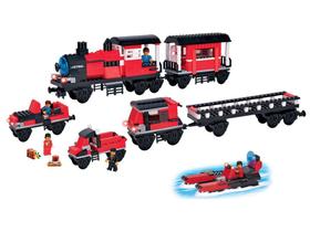 Blocos de Montar 335 Peças Trem Expresso - Todos a Bordo 0618.7 Xalingo Blocos de Montar 335 Peças Trem Expresso - Todos a Bordo 0618.7 Xalingo