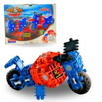 Blocos De Montar 47 Peças Moto De Brinquedo