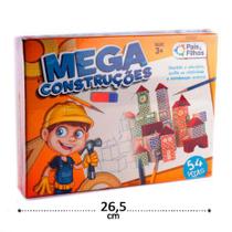 Blocos de Montar 54 Pecas Mega Construcao Madeira