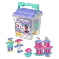 Blocos de Montar 64 Peças Mercotoys - 279 Blocos de Montar 64 Peças Mercotoys - 279