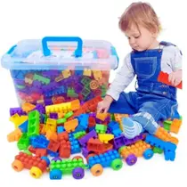 Blocos de Montar 65 Peças mais Caixa Organizadora