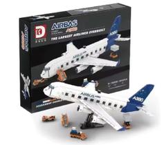 Blocos de Montar Airbus A380 Avião Brinquedo de Blocos de Construção 1945 Peças.