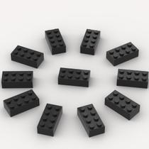 Blocos de Montar Ajuzolu 500 peças Preto 2x4 Compatível Blocos de Montar Ajuzolu 500 peças Preto 2x4 Compatível