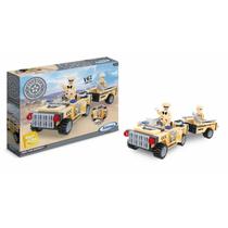 Blocos de montar aliança justiça e paz jipe com reboque 167 pçs - xalingo