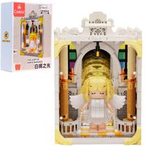 Blocos de Montar Anjinho Igreja Anjo Capela Iluminada 774 Peças - Castela