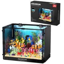 Blocos De Montar Aquário Peixe Coral Eco Tank 568 Peças - Castela Blocos De Montar Aquário Peixe Coral Eco Tank 568 Peças - Castela