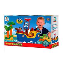 Blocos de Montar Baby Land Navio Pirata 30 pçs - 8002 - Cardoso Toys