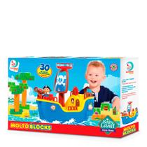 Blocos De Montar Baby Land Navio Pirata Com 30 Blocos 8002 Cardoso Blocos De Montar Baby Land Navio Pirata Com 30 Blocos 8002 Cardoso