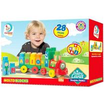 Blocos de Montar BABY LAND Trenzinho Didatico 28 Peças Cardoso TOYS 8015 Blocos de Montar BABY LAND Trenzinho Didatico 28 Peças Cardoso TOYS 8015