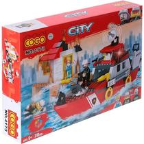 Blocos De Montar Barco Dos Bombeiros 316Pcs 4173 - Dorémi