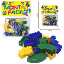 Blocos de montar bloc facil colors com 20 pecas na solapa - PAIS E FILHOS
