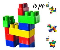 Blocos De Montar Bloc Slim 16 Pecas Brinquedo Pedagogico