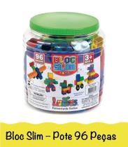 Blocos De Montar Bloc Slim Colors Com 96 Peças No Pote - Luc toys