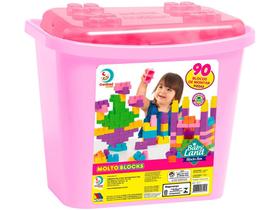 Blocos de Montar Block Box Meninas Cardoso Toys - 90 Peças