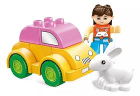 Blocos De Montar Block Brinq Ação Movel Coelho Car Polibrinq