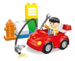 Blocos De Montar Block Brinq Ação Movel Posto de Serviços