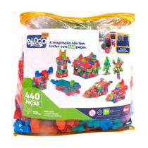 Blocos de Montar Blocolândia Click Sacola Construção 440 pçs XK110 - Dismat
