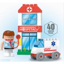 Blocos de Montar Blocz 40 peças Didático Infantil Educativo Blocos de Montar Blocz 40 peças Didático Infantil Educativo