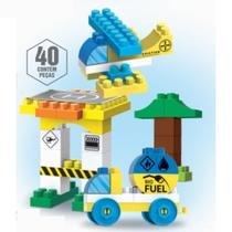 Blocos de Montar Blocz 40 peças Didático Infantil Educativo