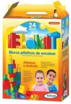 Blocos de Montar Blokit 24 Peças Xalingo Multicolorido Encaixar