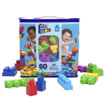 Blocos de Montar - Bolsa de Construção - Azul - 60 Peças - Mega Bloks - Fisher-Price