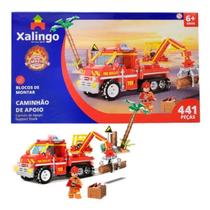 Blocos de Montar Bombeiros Caminhão de Apoio 441 Peças Xalingo
