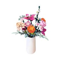 Blocos De Montar Bouquet De Rosas Zinfandel Para Meninas Compatíveis Com Lego Ornamentos Florais